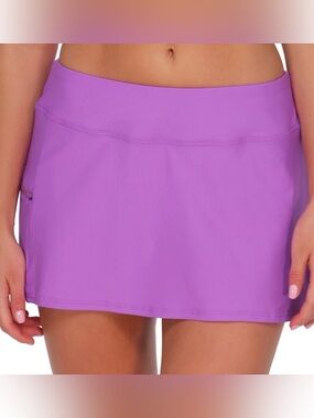 Sunsets Sporty Swim Skirt Purple Medium